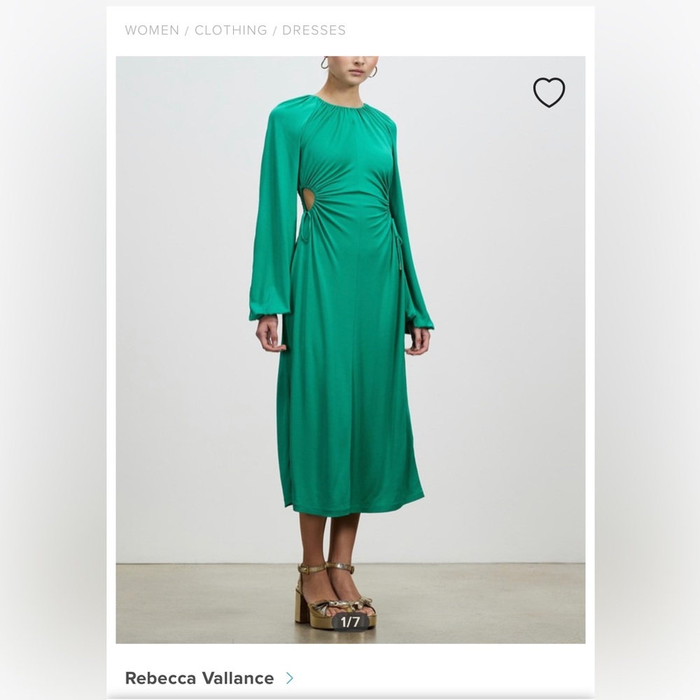 Rebecca Vallance Flattering Emerald Green Cut Out Dress